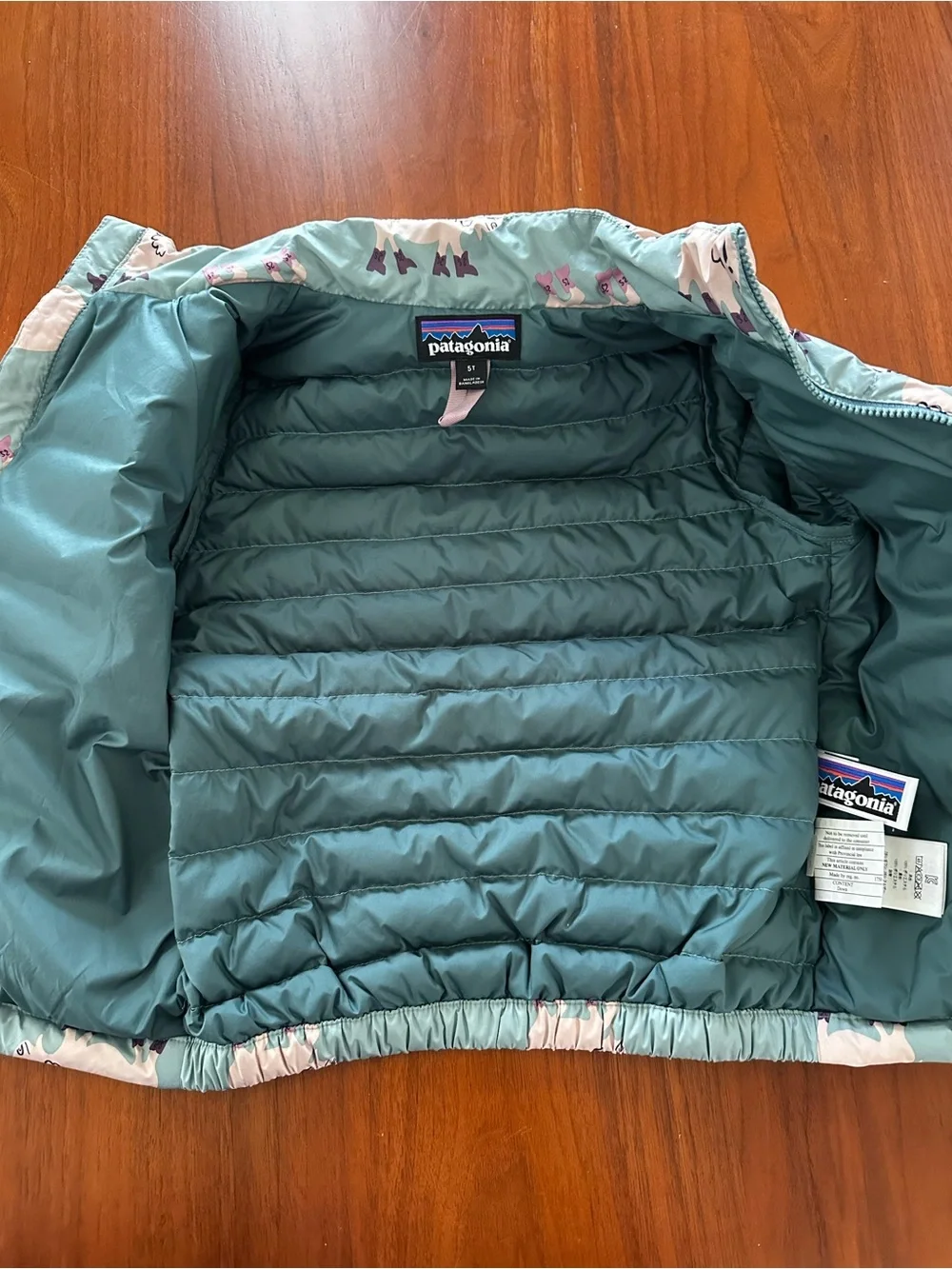 Patagonia Kids Bison Buffalo Puffer Jacket size 5T
